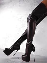 Dernières tendances hauts talons, irrésistibles les grandes marques de chaussures femmes au meilleur prix, craquez sur les nouvelles collections. Cuissardes Sexy Femme Noir En Pu A Zip Plateforme Talon Haut Milanoo Com