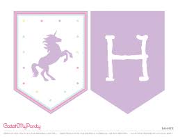 Happy Birthday Free Printable Unicorn Birthday Card Free Unicorn Printables Happy Birthday Banner Catchmyparty Com C Birthday Banner Free Printable Printable Unicorn Birthday Happy Birthday Banner Printable