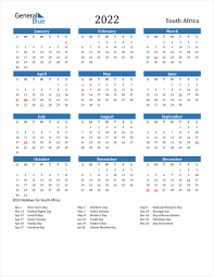 Download free printable 2022 calendar templates that you can easily edit and print using excel. South Africa Calendars With Holidays