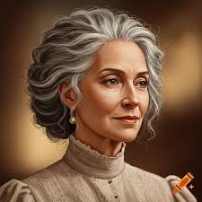 Psychedelic portrait of Edna Mode with messy blonde hair