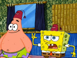 In this episode, spongebob gives himself a black eye. Spongebob Squarepants And The All Seeing Eye