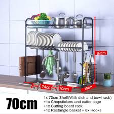 Large capacity to liberate your sink space and improve 50% cleaning and storage efficiency. Buy 304 Stainless Steel Drain Dish Rack 2 Layer Cutlery Storage Multifunction Kitchen With Holder Home At Affordable Prices Free Shipping Real Reviews With Photos Joom