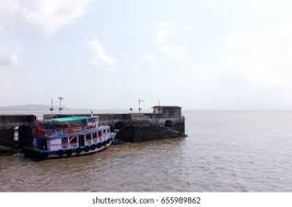 Ferry Docked Elephanta Caves Mumbai ...
