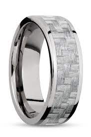 Silver Carbon Fiber Wedding Rings For Men Made With Platinum Customize This Style On Our We Mens Wedding Rings Custom Moissanite Engagement Ring Rings For Men