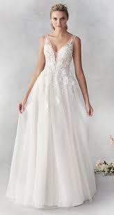 Ella Rosa Style Be456 Sweet Lace And Tulle Aline Gown Deep Illusion V Neckline Wedding Dress Sizes Wedding Dresses Vintage Bohemian Wedding Dress Styles