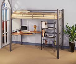 5 out of 5 stars with 2 ratings. Siver Metal Contemporary Twin Loft Bed W Desk Bookcase