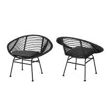 Woven lounge chairs span different colors and designs, making it easy to choose a style that suits your aesthetic. George Oliver Engle Outdoor Woven Patio Chair With Cushions Reviews Wayfair