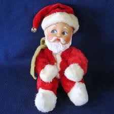 1955 Knickerbocker Stuffed Plush Baby Santa Claus Doll Christmas Santa Claus Doll Baby Plush Santa Baby