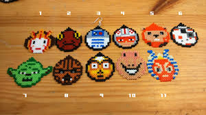 Star Wars Earrings Pixel Art Beads Hama Mini Yoda R2d2 Bb8 Darth Vader Ewok Wookieackbar Jabba Kylo Ren