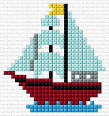Free counted cross stitch wooden ships patterns. Sailboat Cross Stitch Designs