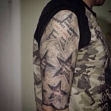 Nautical star ship is worn on the chest. 118 Unique Star Tattoos And Designs For Men And Women