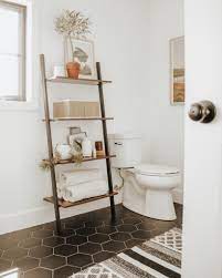 Industrial 4 Tiers Leaning Ladder Shelf For Sale Home Furniture Bathroom Shelf Decor Bathroom Wall Shelves Minimalist Bathroom