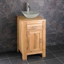 Shop our inspiring collection of vanity units. 450mm Cloakroom Oak Vanity Unit Square Frosted Glass Basin