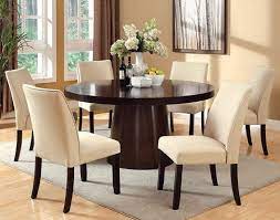 By clihome $ 1014 99 /box. Cm3849t 3556sc 7pc 7 Pc Havana Espresso Finish Wood 60 Round Dining Table Set