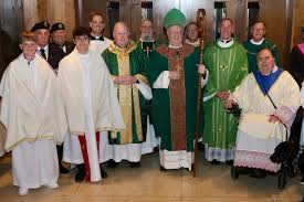 A church full of parishioners braved today's wind and rain to witness  Bishop Dennis Sullivan formally install Msgr. Peter Joyce as pastor of  Saint Charles Borromeo Church in Sicklerville earlier today. Msgr.