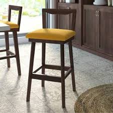 Homer Bar Stool Walnut Finish Yellow Dining Chairs Buy Bar Stools Dining Chairs