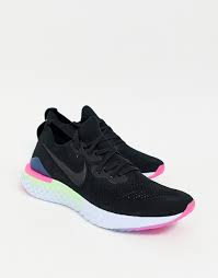 The nike epic react v2 is almost the same as the v1. Nike Running Epic React 2 Flyknit Trainers In Black Asos
