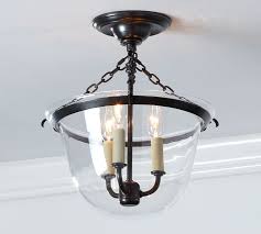 Hundi Metal Glass Flush Mount Pottery Barn