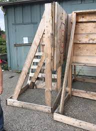 In fact, you'll want to avoid having anyone in the immediate area, since an unskilled thrower will not be very good at controlling the. I M Going To Use 2x6 S For The Frame 5 8 Plywood Behind The Target And 2 X10 S For The Target I Ll Use Deck Throwing Axe Throwing Knife Target Backyard Plan