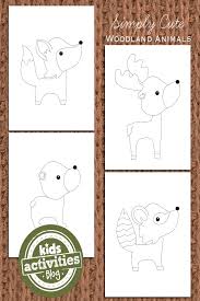 Lovely colouring and naming nocturnal animals in the woodland habitat. Woodland Animal Coloring Pages For Kids Kids Activities Blog