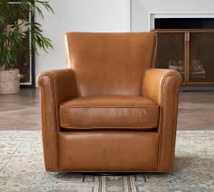 We liked the size and comfort of the wells tufted leather swivel much better than irving, but i thought wells looked quite masculine and i didn't love the legs. Lndry7afjrpuom