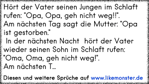 Hört Der Vater Seinen Jungen Im Schlaft Rufen Opa Opa Geh Nicht