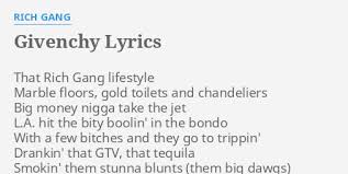 Young thug, rich homie quan & birdman} i done, uh, ha, huh (ayy) london on da track, Givenchy Lyrics By Rich Gang That Rich Gang Lifestyle