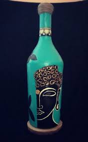 Glass Bottle Painting Beer Bottle Art Glass Bottle Crafts Hand Painted Wine Bottles