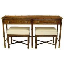 Hekman Bamboo Hall Table With Stools Craigslist Score Hekman Burled Wood Table