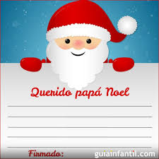 Instruções especiais sobre os presentes; Modelo Sencillo De Carta Con Papa Noel