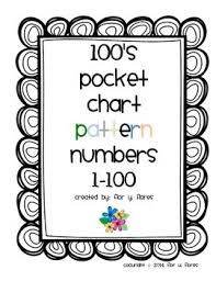 100s Pocket Chart Patterned Numbers