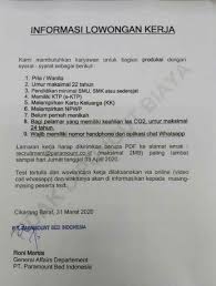 Nagai plastick indonesia email : Loker Cikarang Email Info Lowongan Kerja Gratis