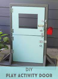 Outdoor play to keep kids busy and having fun outside. Diy Mini Dutch Door A Handmade Activity Toy Diy Preschool Dutch Doors Diy Activity Toys