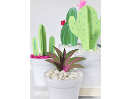 Crochet flowers do not have to be explained. Modern 3 D Paper Cactus Craft Fun365