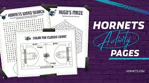 Charlotte hornets hex, rgb, pantone and cmyk color codes | the charlotte hornets colors are hornets purple, teal, gray and white. Charlotte Hornets En Twitter In Case Your Video Games Are Getting Dull We Ve Got Some Hornets Activity Pages To Help You Switch Things Up Reply With A Photo Of Your Completed Pages