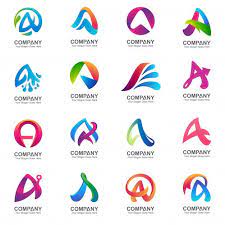 Set Of Initial Letter A Logo Template Premium Vector Logo Design Tutorial Create Logo Design Text Logo Design