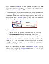 Ppt Resume Samples Free Resume Maker Download Cv Samples Composecv Com Powerpoint Presentation Id 7185961