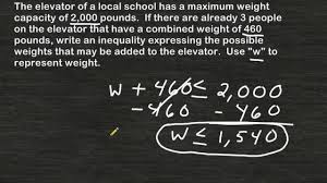 This entry was posted in algebraic expressions, equations and inequalities, general, grade 11, grades, maths. Writing An Inequality From A Word Problem Youtube