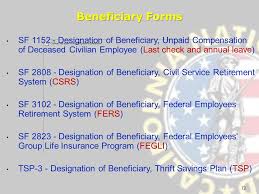 When choosing a life insurance policy beneficiary, you are allowed to name more than just one person or entity to receive policy benefits. Army Benefits Center Civilian Ppt Download