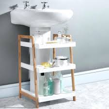 This narrow ikea shelf fits above your sink so you can add space to keep soap, candles and toothpaste. Pedestal Sink Storage Ikea Home Harmony