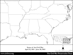 blank map civil war states 1861 1863 american battlefield trust