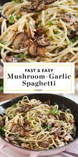 Recipe Mushroom And Garlic Spaghetti Dinner Recipe Vegetarian Pasta Dishes Easy Pasta Recipes Pasta Dishes