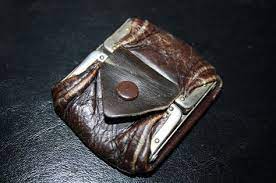 1900s Mens Folding Leather Coin Purse Owned By Schooner Ship Captain Oliver Swanson Leather Coin Purse Coin Purse Purses