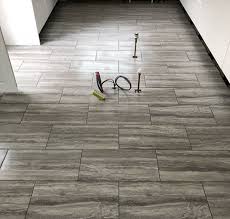 Today S Job 600x300 Matt Porcelain Grey Floor Tiles Brick Bond Nice New Kitchen Diner 31m2 Can T Wait To See I Tile Floor Grey Flooring Grey Floor Tiles