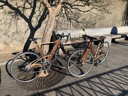 自転車散歩 自転車 木の自転車 クロモリ
