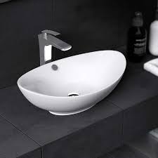 Aufsatzwaschbecken Oval Aus Keramik 58x38 Cm Waschschale Waschtisch Mit Nano Beschichtung Br818 Mai Mai Amazon De Aufsatzwaschbecken Waschschale Waschtisch
