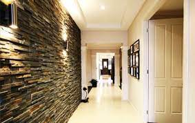 25 Best Hallway Walls Make Your Hallways As Beautiful As The Rest Of Your Home Stone Cladding Feature Wall Living Room Stone Feature Wall
