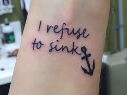 refuse to sink? laugh up my sleeve