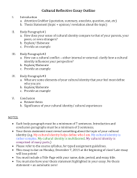 How to write a reflective essay outline. Cultural Reflective Essay Outline