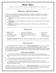 An ideal cv will highlight the points and accomplishments that are most. Medical Receptionist Resume Sample Monster Com